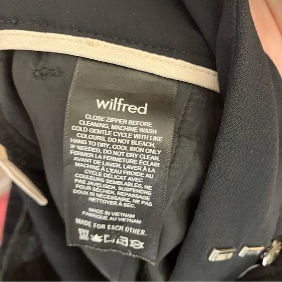 Wilfred Black High Waist Straight Leg Polyester Pants Womens 2 - Picture 5 of 7